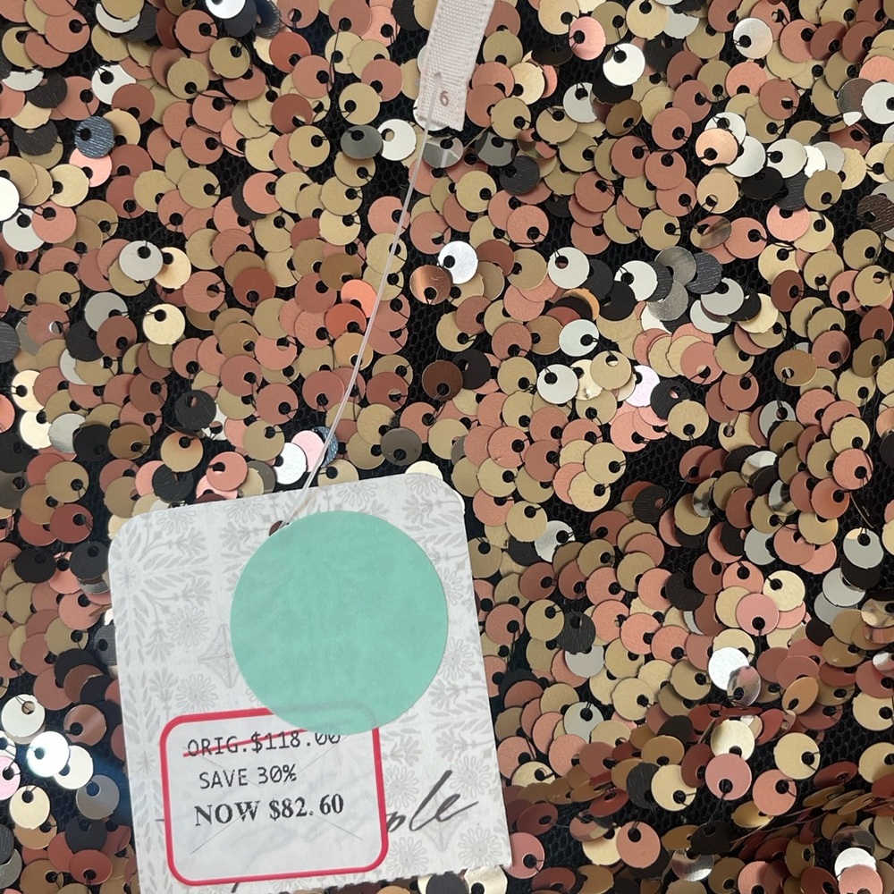 Free People Annalise Sequin Mini skirt! NWT - Picture 9 of 10
